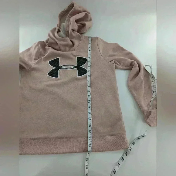 Under Armour Cold Gear Pink w/Gray Logo  Loose  LS Sweatshirt Hoodie Small - Picture 7 of 9